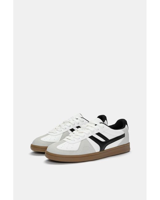 Pull&Bear White Retro Trainers