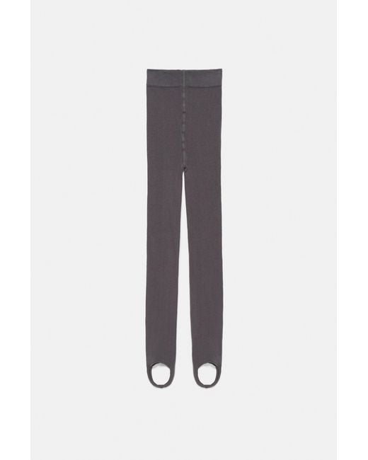 Pull&Bear Grijze Fuseau Panty in het Black