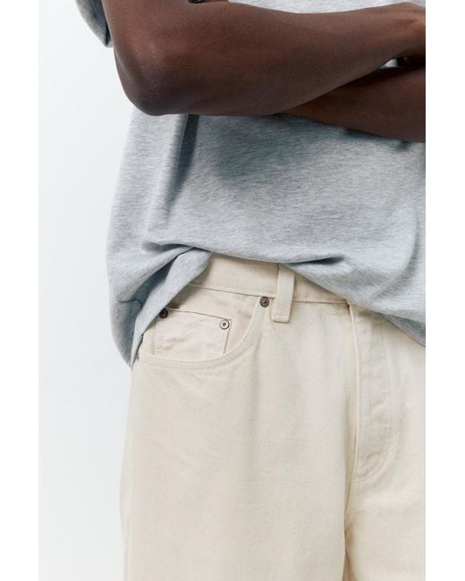 Pull&Bear Gray Straight-Leg Selvedge Jeans for men