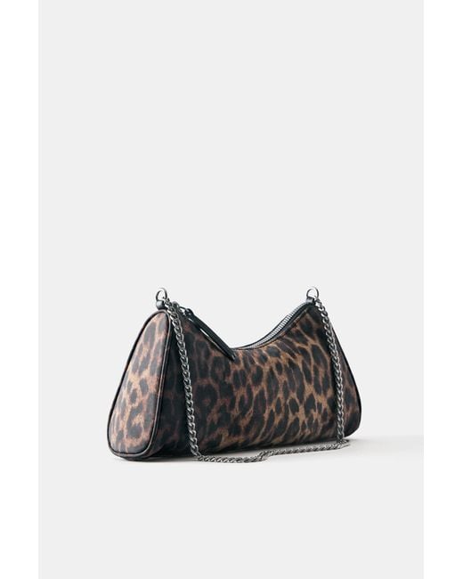 Pull&Bear White Print Shoulder Bag
