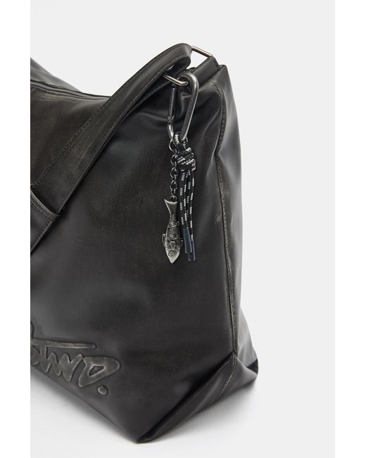 Pull&Bear Black Stwd Tote Bag for men