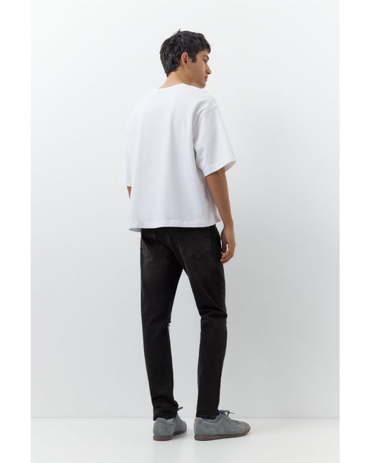 Jean Slim Déchiré Pull&Bear pour homme en coloris Gray
