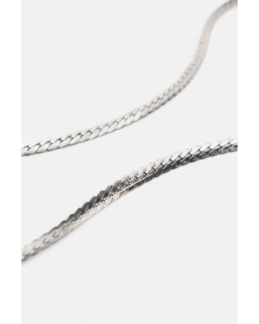 Pull&Bear Metallic 3-Pack Of Chain Necklaces for men