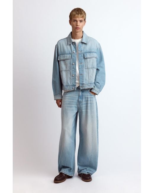Jean Barrel Coutures Pull&Bear pour homme en coloris Blue