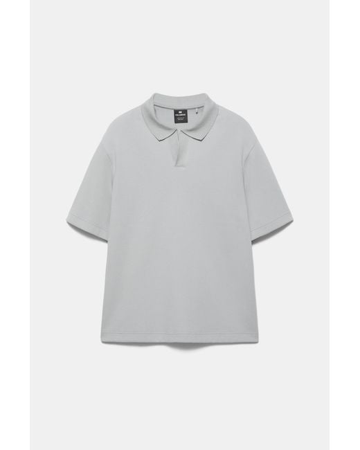 Polo A Maniche Corte Interlock di Pull&Bear in Gray da Uomo