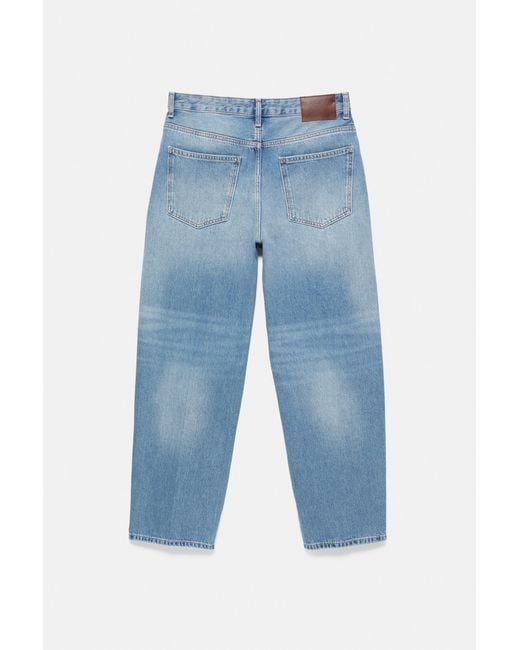 Pull&Bear Baggy Relaxed Jeans in het Blue voor heren