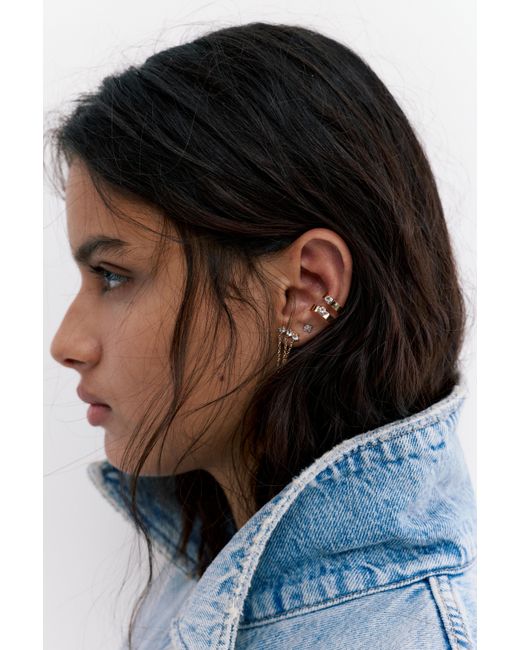 Pull&Bear White Ear Cuff Earring Pack