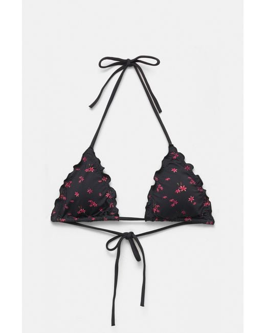 Haut De Bikini À Fleurs Pull&Bear en coloris Brown