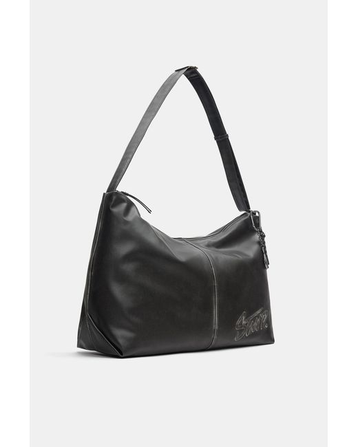 Pull&Bear Black Stwd Tote Bag for men