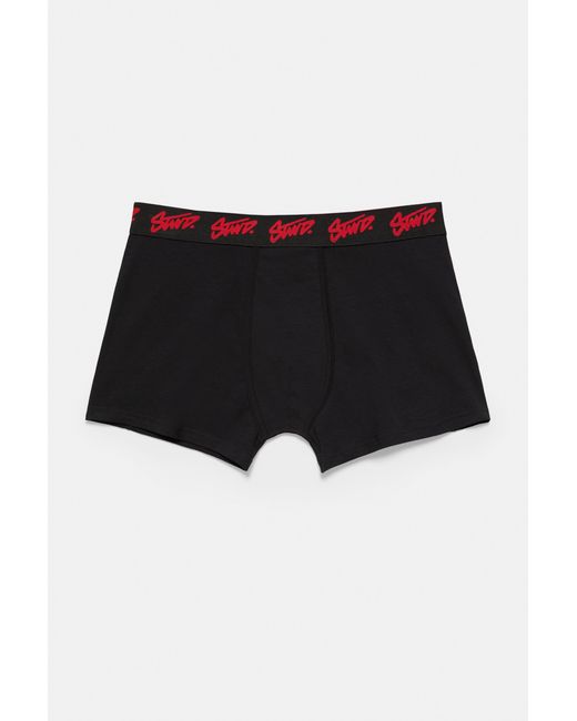 Pull&Bear Black Pack Of 3 Stwd Boxers for men