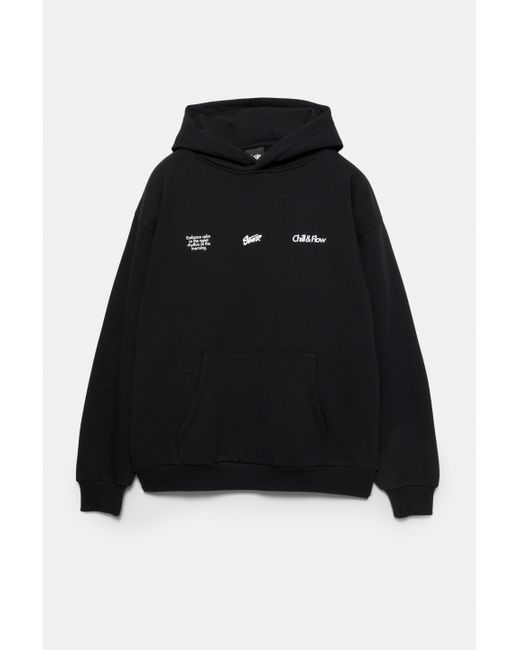 Pull&Bear Stwd Erdbeer-Kapuzen-Sweatshirt in Black für Herren