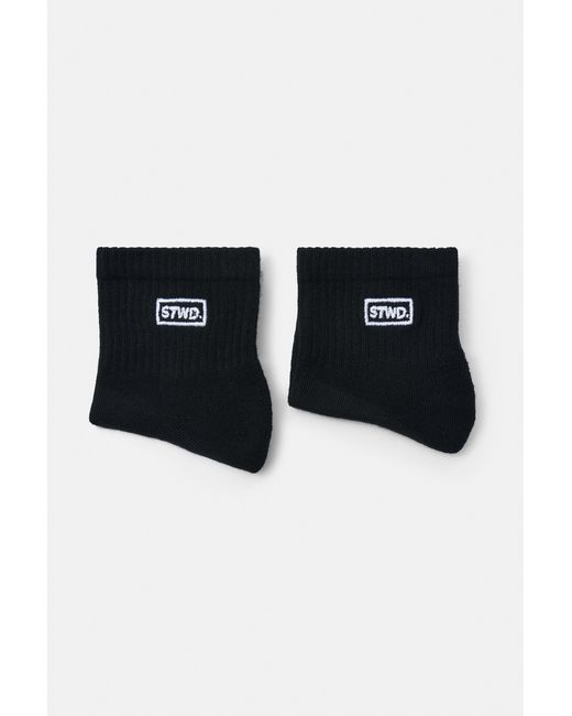 Pull&Bear Black Stwd Ankle Socks for men