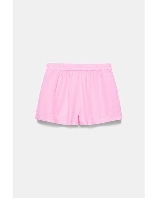 Pull&Bear Pink Linen Blend Shorts