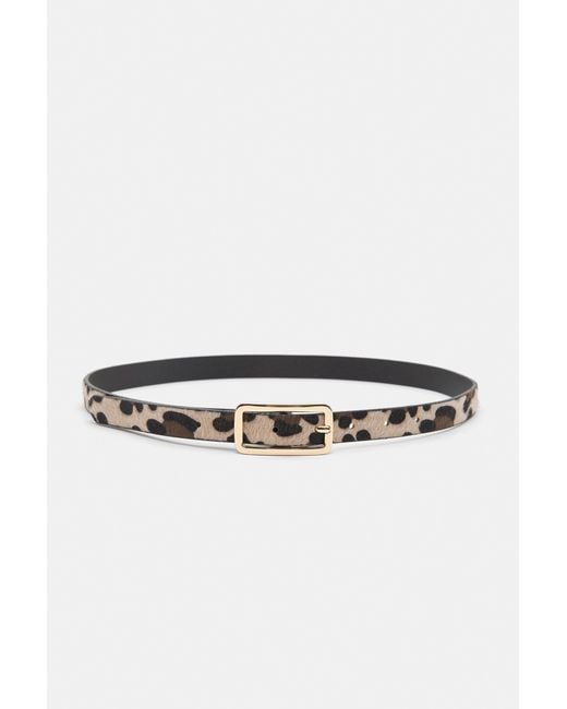 Pull&Bear Brown Leopard Belt