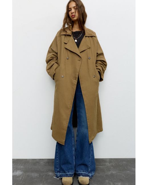 Trench Con Collo di Pull&Bear in Blue