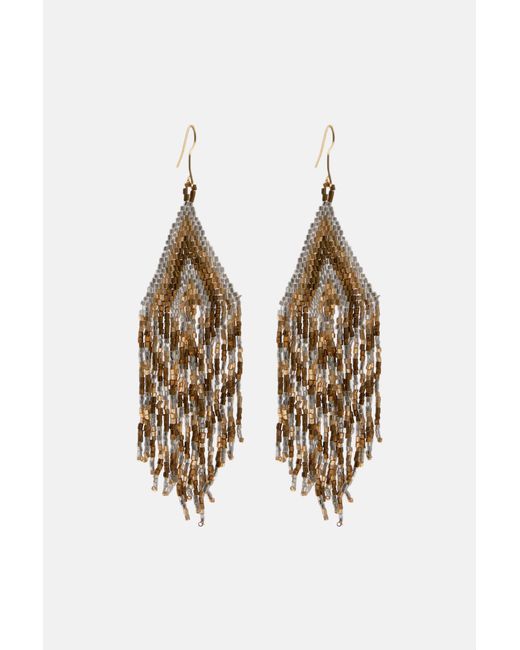 Pull&Bear White Boho Fringe Earrings