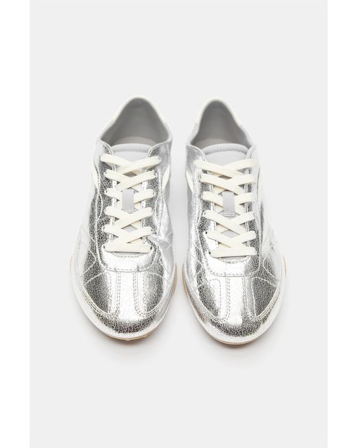 Pull&Bear Gray Metallic Trainers