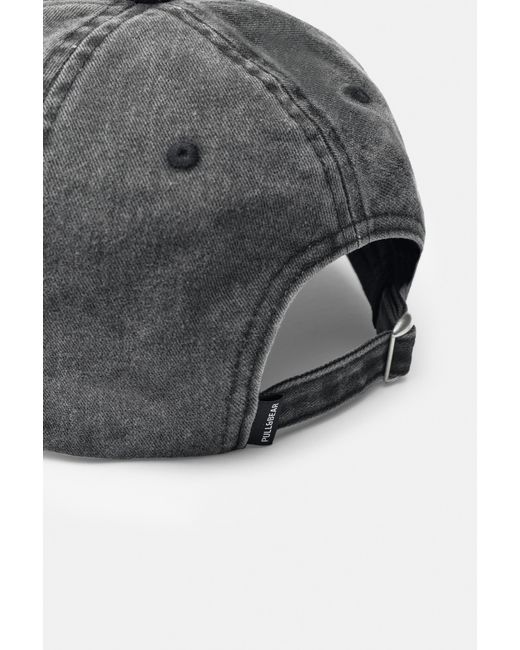 Pull&Bear Gray Cala Goloritsé Embroidered Cap for men