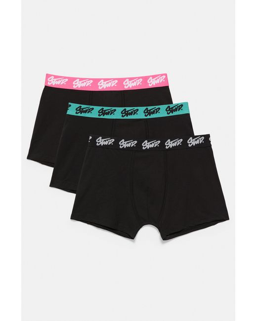 Pack 3 Boxer di Pull&Bear in Black da Uomo
