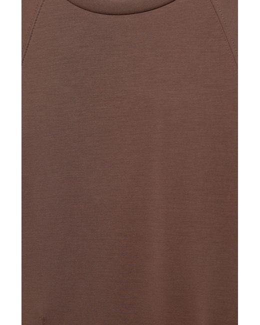 Felpa A Maniche Corte Sciancrata di Pull&Bear in Brown