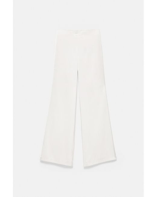 Pull&Bear Gray Satin Straight-Leg Trousers