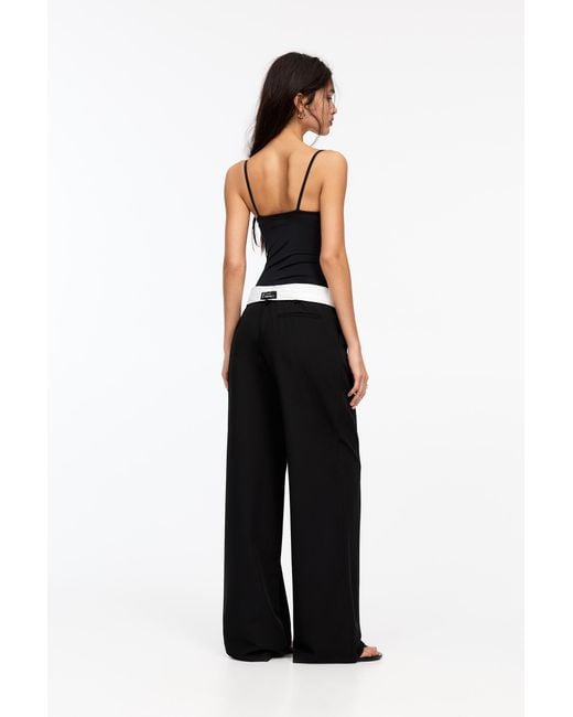 Pull&Bear Black Strappy Polyamide Bodysuit