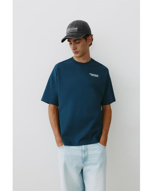 Pull&Bear Black High Goals Embroidered Cap for men