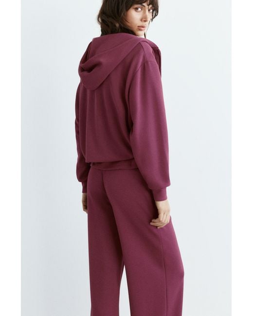 Pull&Bear Purple Soft Touch Hooded Sweatshirt