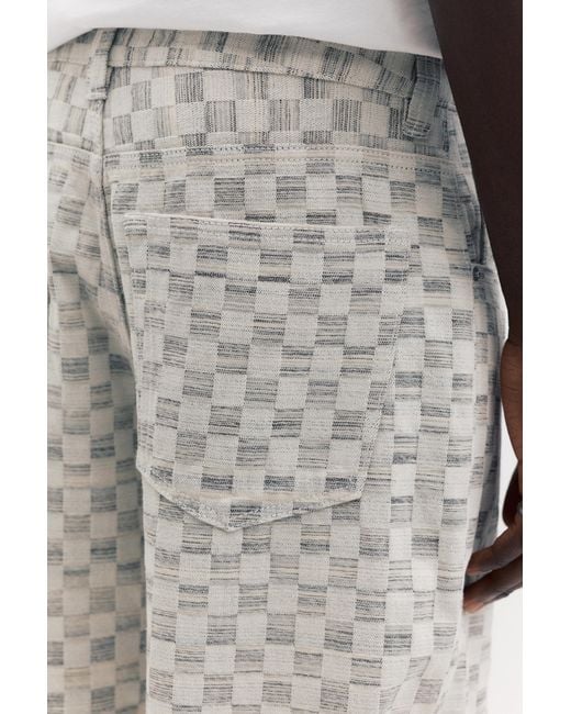 Pull&Bear Multicolor Checked Relaxed Fit Baggy Trousers for men