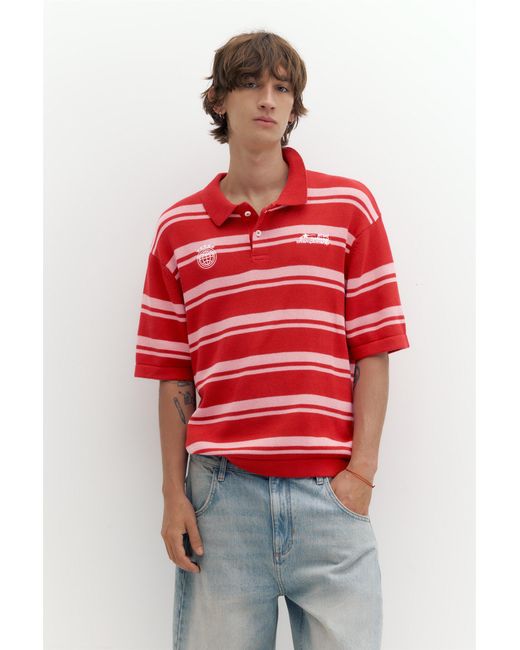 Polo di Pull&Bear in Red da Uomo