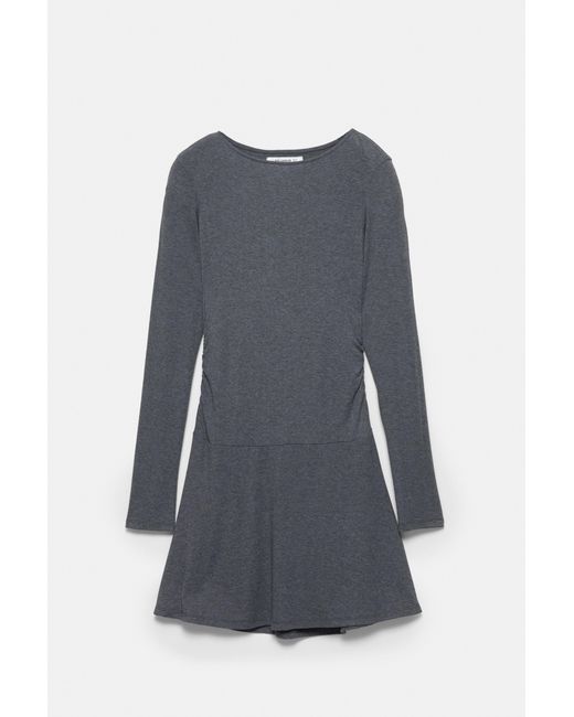Pull&Bear Gray Soft Touch Short Dress