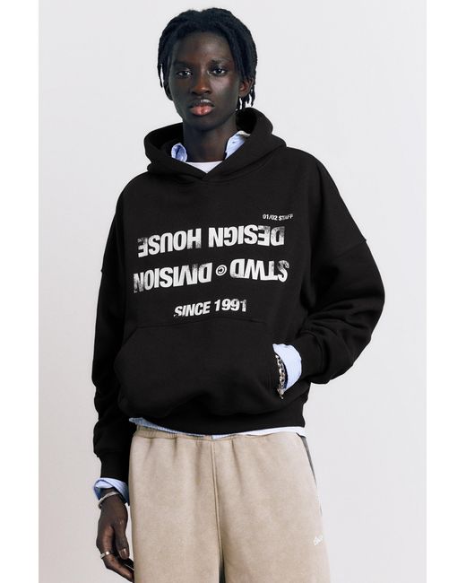 Pull&Bear Blue Stwd Division Hoodie for men