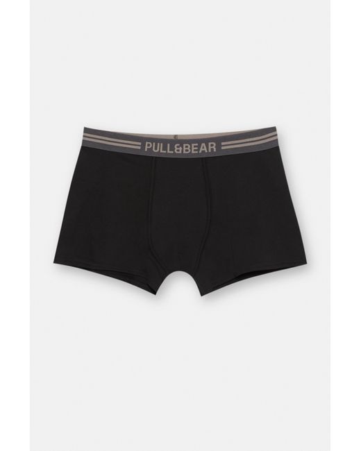 Pull&Bear Black Pack Of 3 Boxers for men