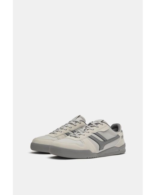 Pull&Bear White Retro Trainers for men