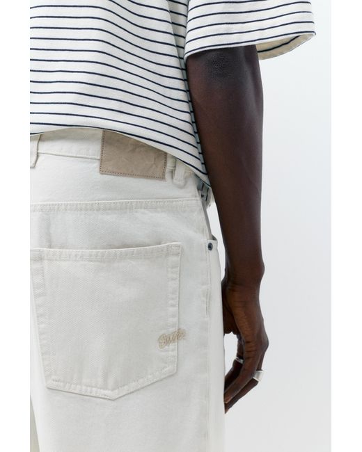 Pull&Bear Gray Baggy Denim Bermuda Shorts for men