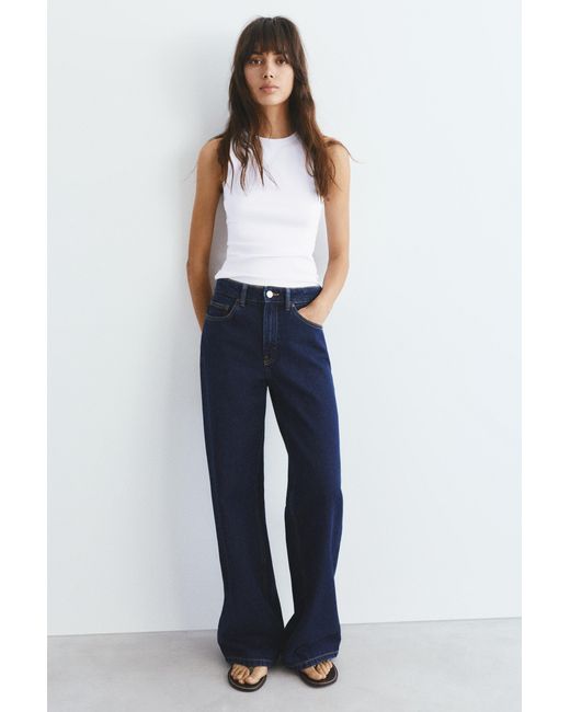 Pull&Bear White Round Neck Tank Top
