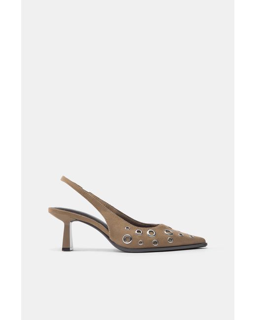 Pull&Bear Blue Studded High-Heel Shoes