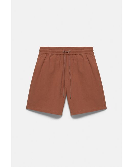 Pull&Bear Bermuda Van Crêpe in het Brown voor heren