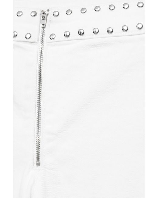 Pull&Bear Witte Capri Jeans Met Studs in het White