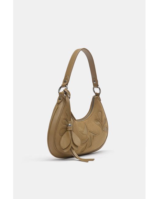 Pull&Bear White Embellished Shoulder Bag