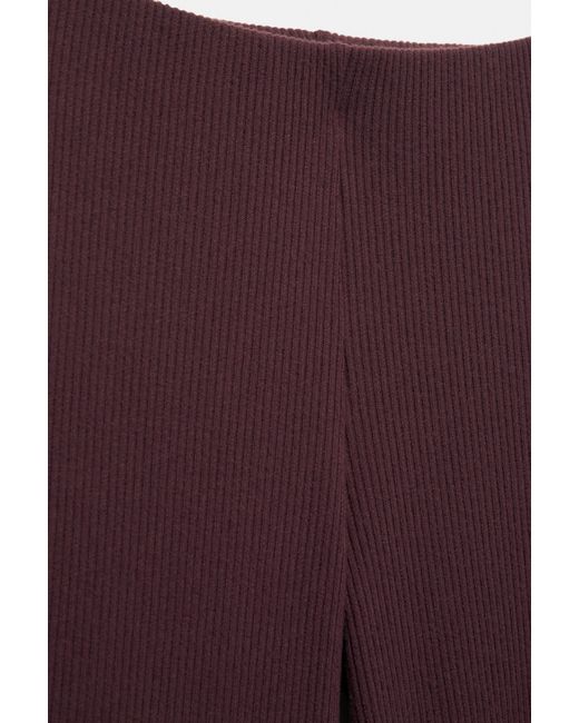 Pull&Bear Straight Soft Touch Broek in het Purple