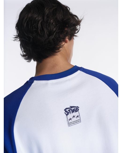 Pull&Bear Red Stwd Raglan Sleeve T-Shirt for men