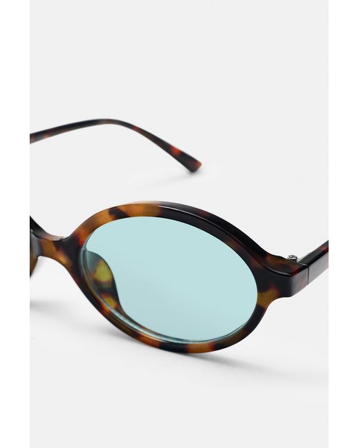 Pull&Bear Blue Oval Sunglasses