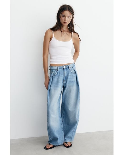 Pull&Bear White Thin Strap Top