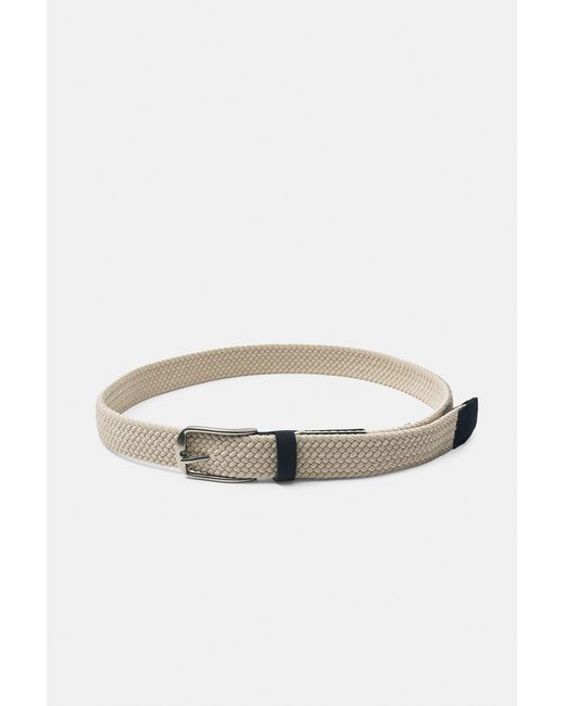 Pull&Bear Blue Braided Stretch Belt for men