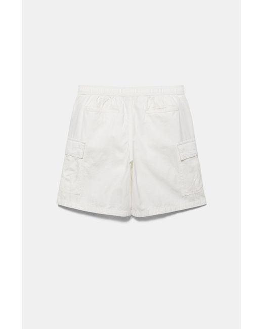 Pull&Bear Ripstop Cargo Bermuda in het Green voor heren