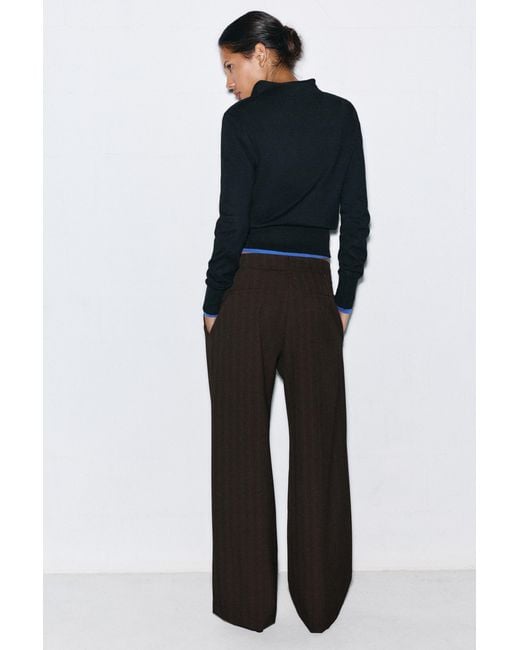 Pull&Bear Blue Darted Smart Trousers