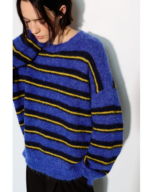 Pull&Bear Blue Gestreifter Pullover