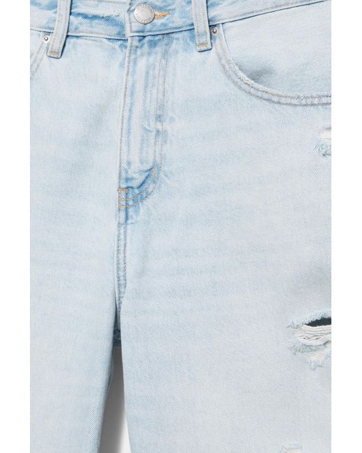 Pull&Bear Straight Fit Denim Short in het Blue voor heren