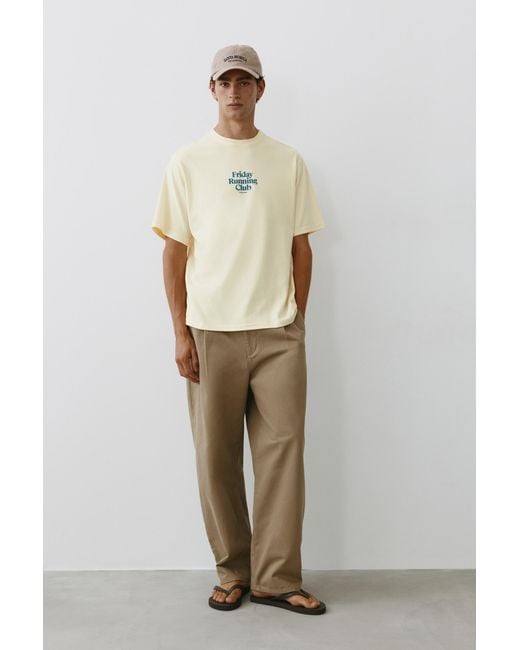 Pull&Bear Natural Friday Running Club Graphic T-Shirt for men